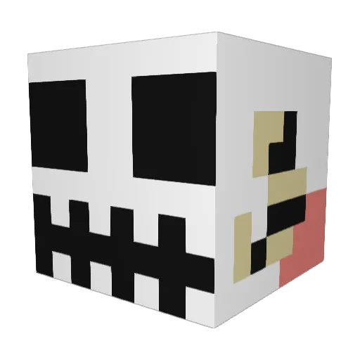 SPG_Rock Minecraft avatar head, 3D render
