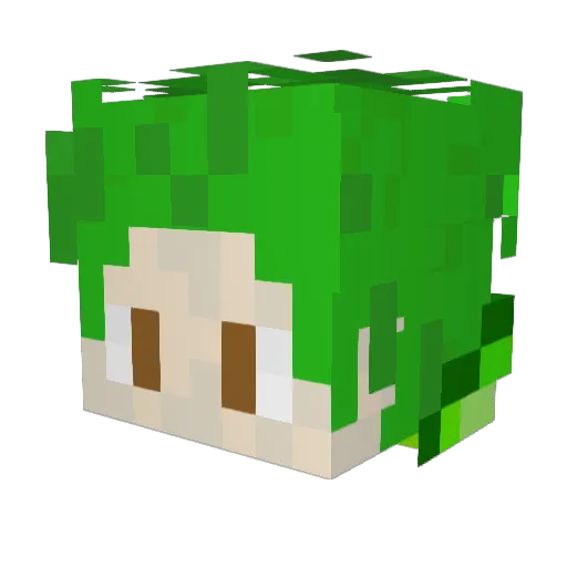 SPIKE3128 Minecraft avatar head, 3D render