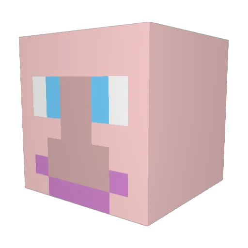 SPIROX17 Minecraft avatar head, 3D render