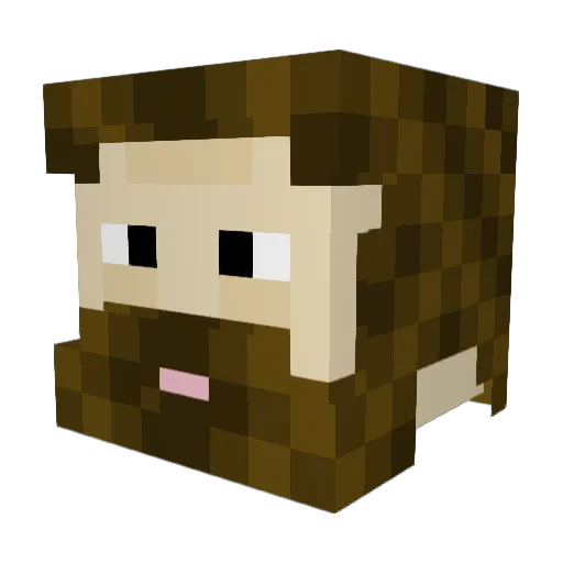 SPOENGEBOEB Minecraft avatar head, 3D render
