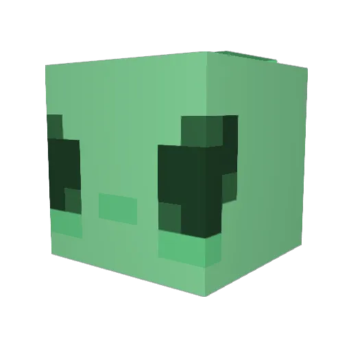 SPONDGEJO Minecraft avatar head, 3D render