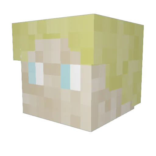 SPONTO Minecraft avatar head, 3D render