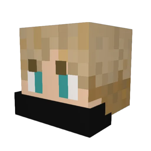 SPOOKOWSKI Minecraft avatar head, 3D render