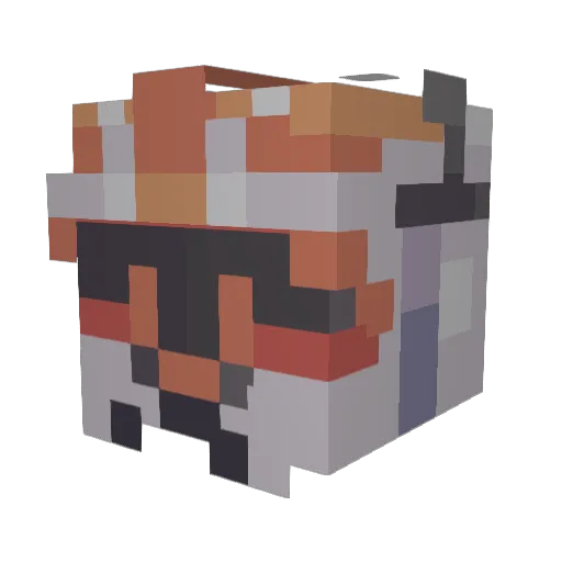 SPQQK Minecraft avatar head, 3D render