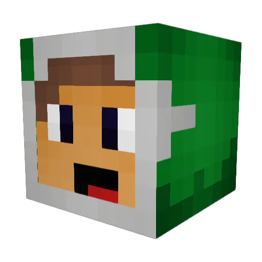 SPREADLOVE__ Minecraft avatar head, 3D render