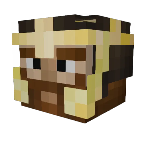 SPThao Minecraft avatar head, 3D render