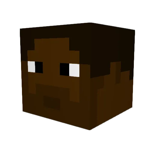 SPUDEN7 Minecraft avatar head, 3D render