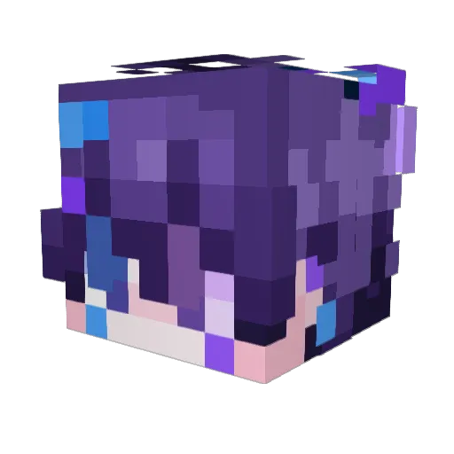 SPYINX Minecraft avatar head, 3D render
