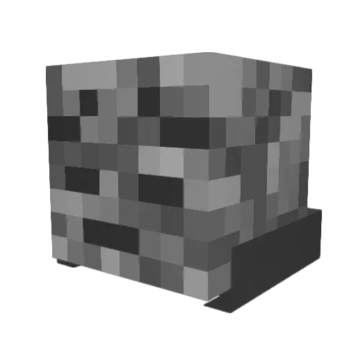 SPYROX Minecraft avatar head, 3D render