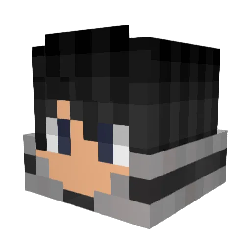 SPbang Minecraft avatar head, 3D render