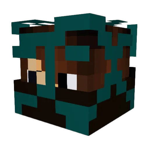 SPeLX Minecraft avatar head, 3D render