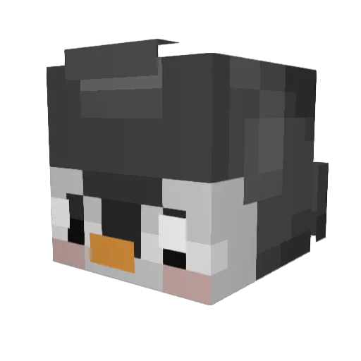 SPengwen Minecraft avatar head, 3D render