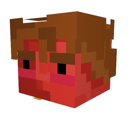 SPigLs Minecraft avatar head, 3D render