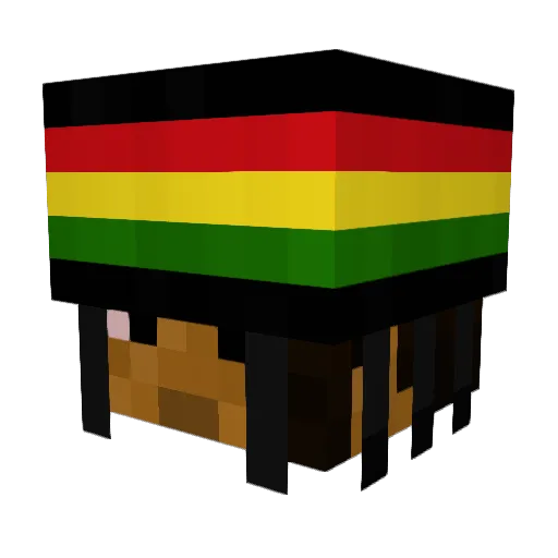 SPurple_ Minecraft avatar head, 3D render