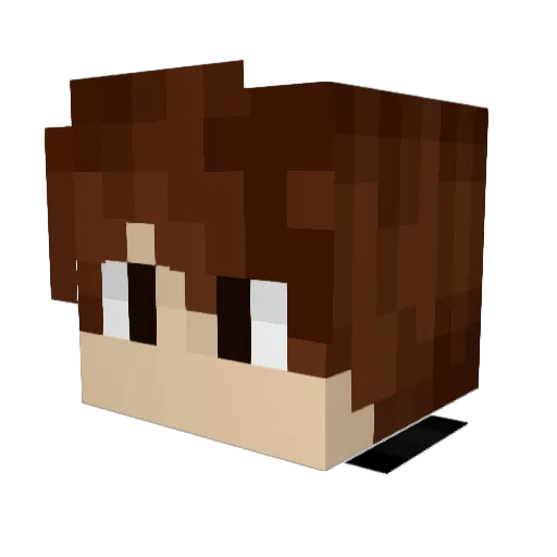 SQIBBLEY Minecraft avatar head, 3D render