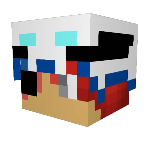 SQOpenSpellBook Minecraft avatar head, 3D render