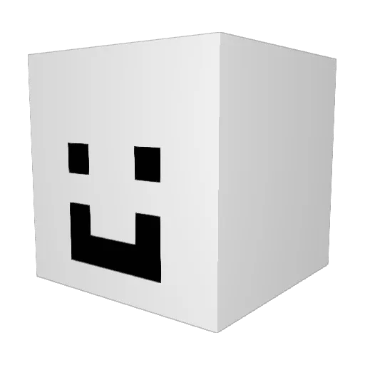 SQU1XD Minecraft avatar head, 3D render