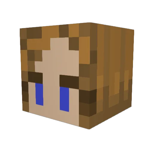 SQUIDLEY18 Minecraft avatar head, 3D render