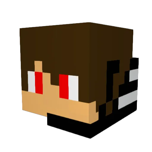 SQUIREDOT Minecraft avatar head, 3D render