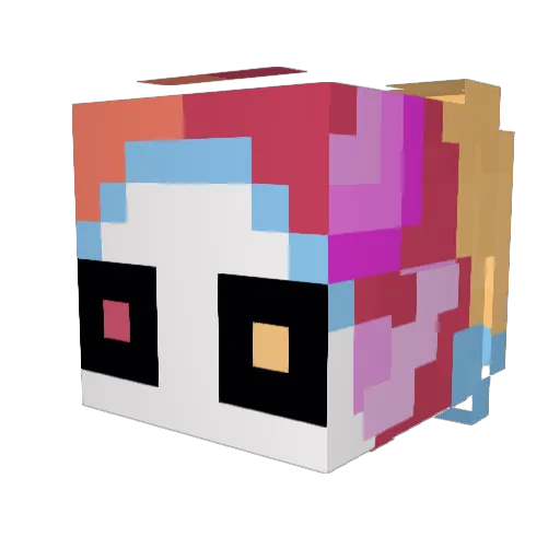 SQW1 Minecraft avatar head, 3D render
