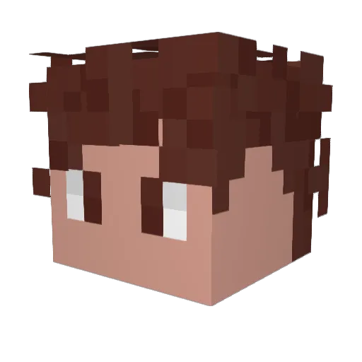 SQaam Minecraft avatar head, 3D render