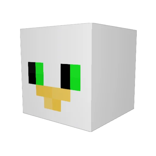 SQwareQ_ra Minecraft avatar head, 3D render