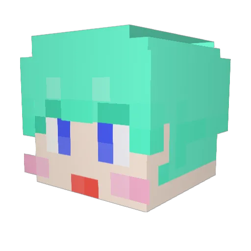 SR213 Minecraft avatar head, 3D render