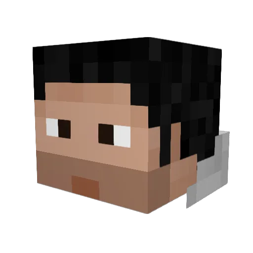 SRAlias1 Minecraft avatar head, 3D render