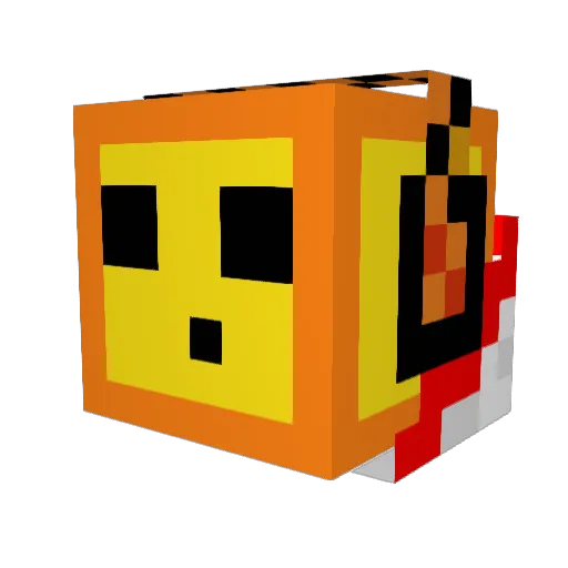 SRG_Flammable Minecraft avatar head, 3D render