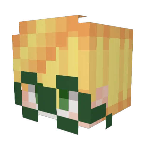 SRJO4B Minecraft avatar head, 3D render