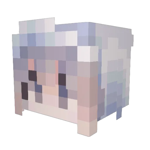 SRT_saki Minecraft avatar head, 3D render