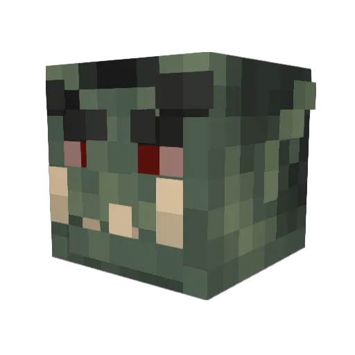 SRX3333 Minecraft avatar head, 3D render