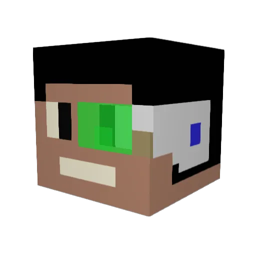 SRYOUNG Minecraft avatar head, 3D render