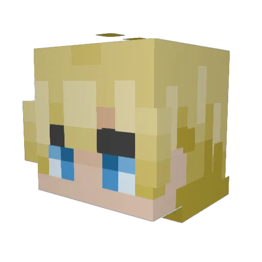 SRhose Minecraft avatar head, 3D render