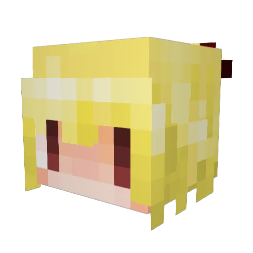 SS1500 Minecraft avatar head, 3D render