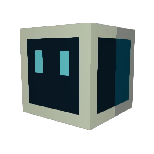 SS1 Minecraft avatar head, 3D render