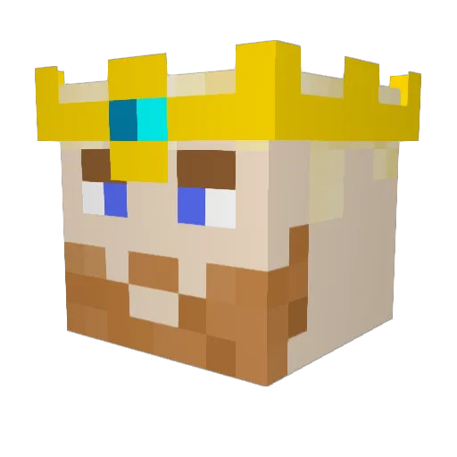 SSDMine Minecraft avatar head, 3D render