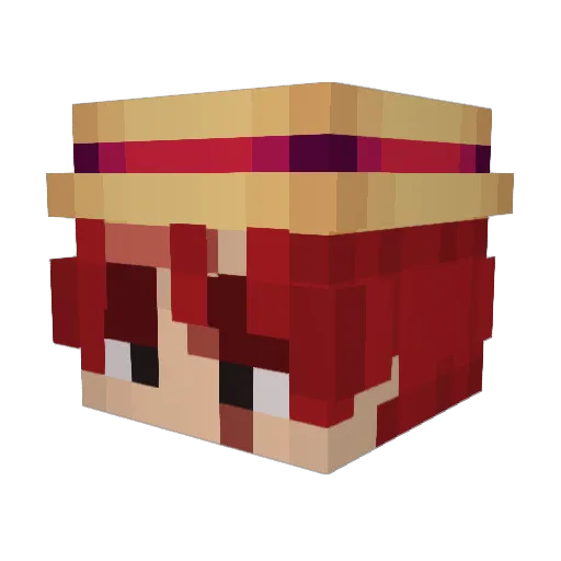 SSHAN04 Minecraft avatar head, 3D render