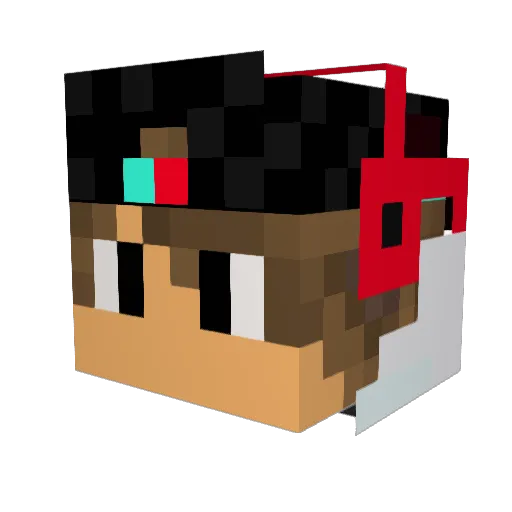 SSJ2SonGohan Minecraft avatar head, 3D render