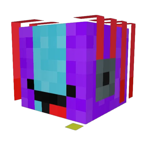 SSJ5000006 Minecraft avatar head, 3D render