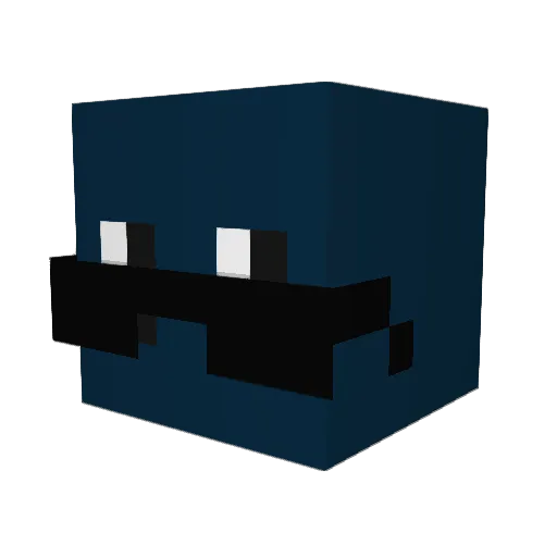 SSJDIOS Minecraft avatar head, 3D render