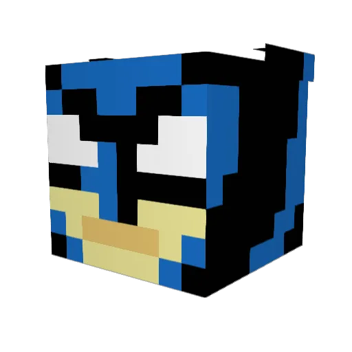 SSJbrady Minecraft avatar head, 3D render