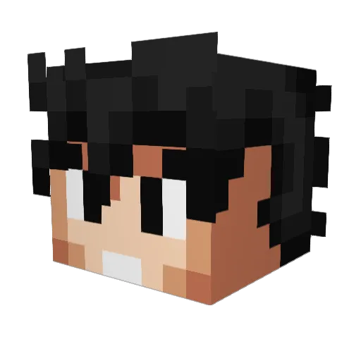 SSJimmy Minecraft avatar head, 3D render