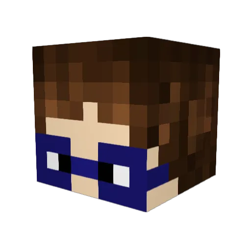 SSK421221 Minecraft avatar head, 3D render