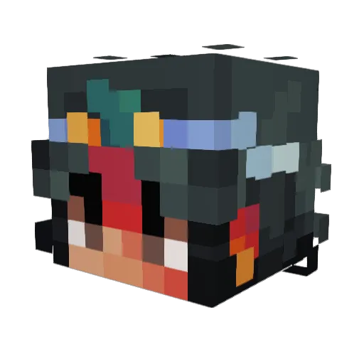 SSKasher Minecraft avatar head, 3D render
