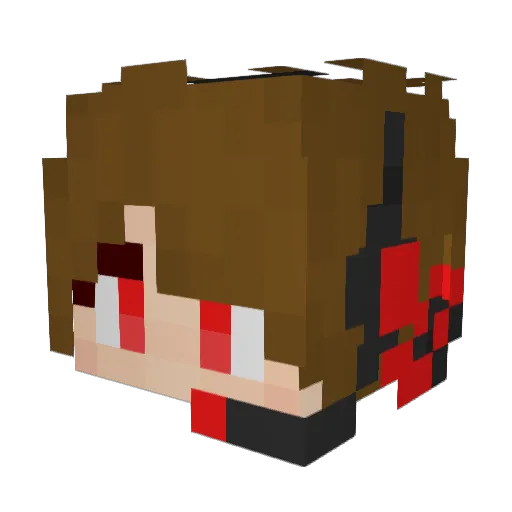 SSLMqing Minecraft avatar head, 3D render