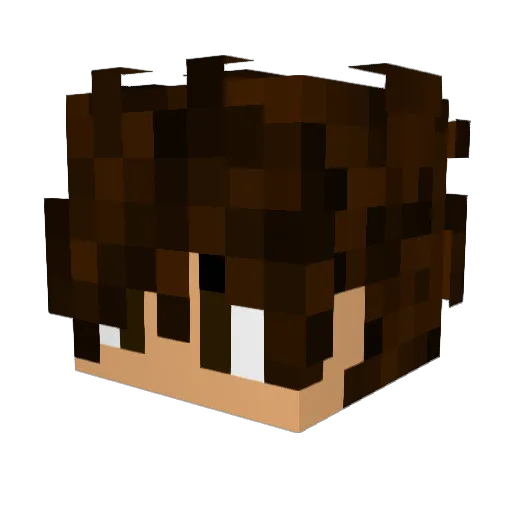 SSM64 Minecraft avatar head, 3D render