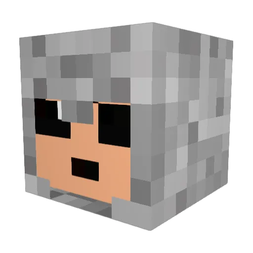 SSNEZ Minecraft avatar head, 3D render