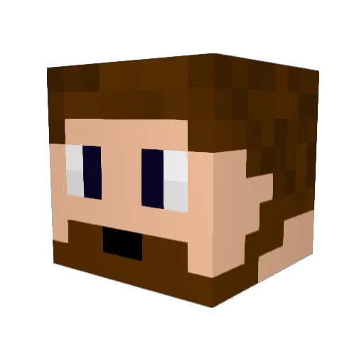 SSNevera Minecraft avatar head, 3D render