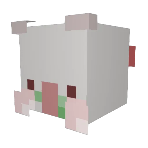 SSOOK_127 Minecraft avatar head, 3D render